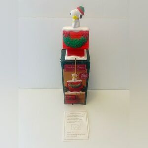 Hallmark Snoopy Woodstock Christmas Lighted Stocking Hanger Twinkles Vintage